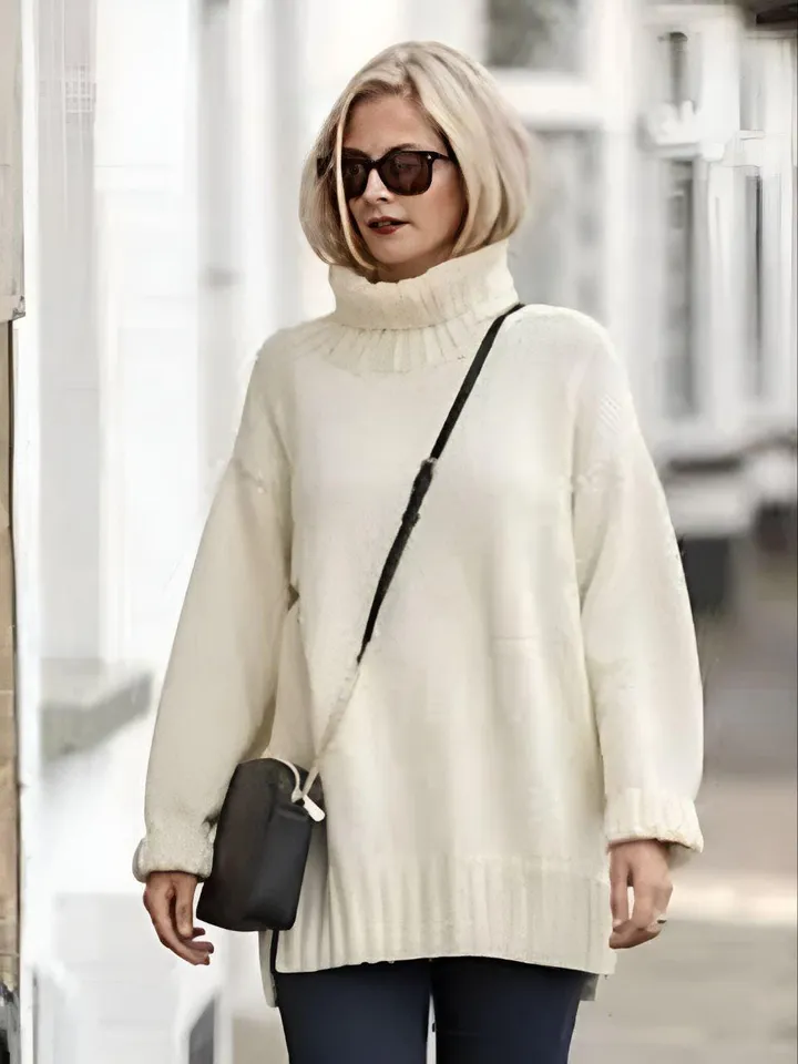 Knitting sweater pattern, easy sweater women ladies , classic sweater pattern pdf