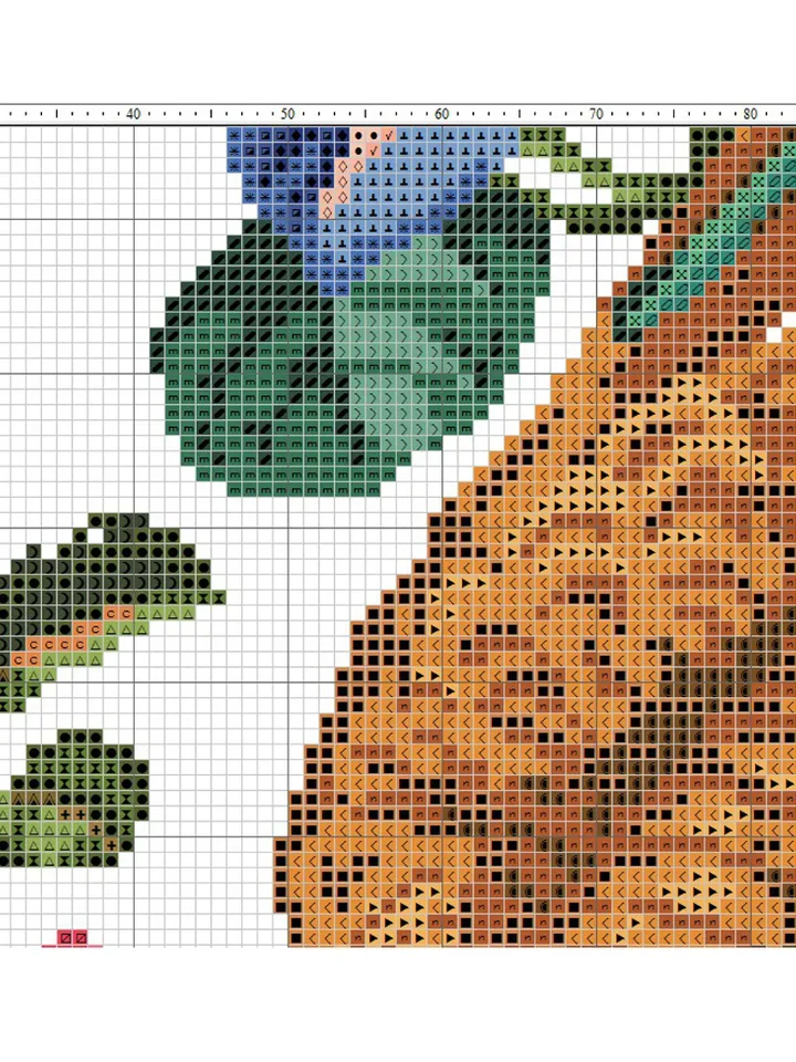 Vintage bird in flowers cross stitch pattern retro sampler primitive parrot cross stitch embroidery pdf