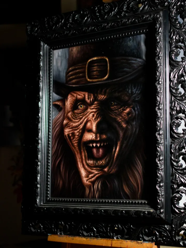 Original Oil painting Leprechaun