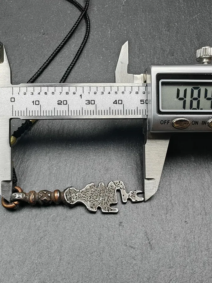 Antique Tibetan Amulet,The Key of Heart Pendant, Gandhanra Handmade Himalayan Style Pendant,Lucky Charm,Made of Cold Iron
