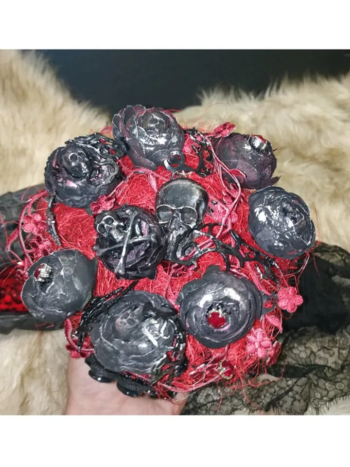 Infernal Boutonniere - Halloween Accessory - Scary gift - Gothic gift - skull 99