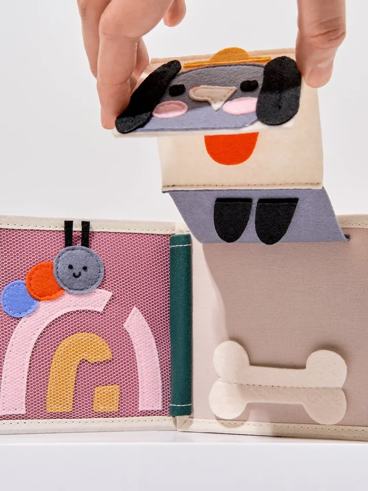 Montessori Quiet Book for Baby’s First Year, Handmade Felt Busy Book with Fun Activities for 6-8-10 months, christmas baby gift, Kinderkrama