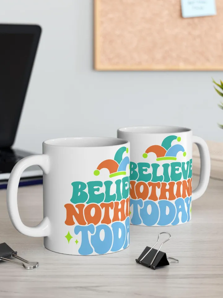 Quirky Design Mug for April Fool's Day, Funny Ceramic Mug, Unique Gift for Friends, Perfect Office Decor