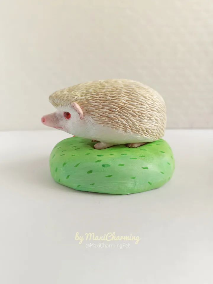 Custom hedgehog memorial figure