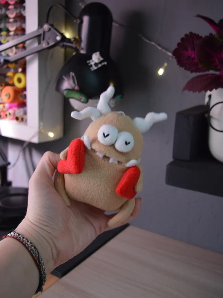 Fleece Plush Potato Pattern β Softie Toy with Secret Mouth