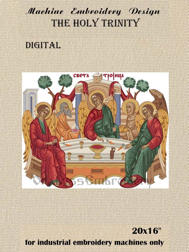 The Holy Trinity embroidery design