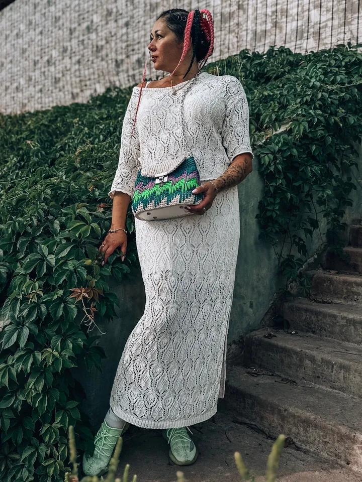 Crochet pattern small women handbag PDF digital instant download and video tutorial, shoulder striped bag, small purse, crochet clutch