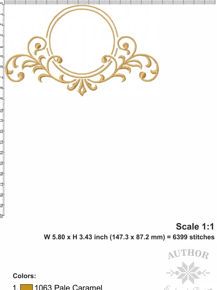 Scroll border embroidery designs Machine embroidery pattern 3 size, Embroidery files monogram frame, Vintage elegant decor towel #R4
