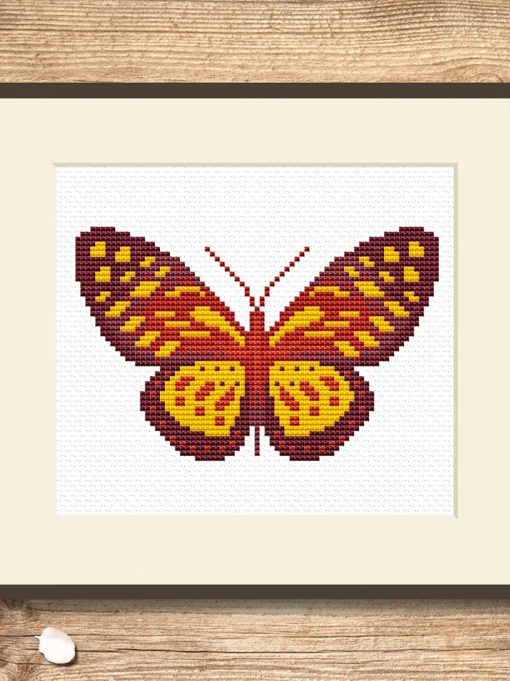The Butterfly Monarch Cross Stitch Pattern, Summer Cross Stitch Pattern, Embroidery Butterfly, Modern Cross Stitch Pattern #anm005
