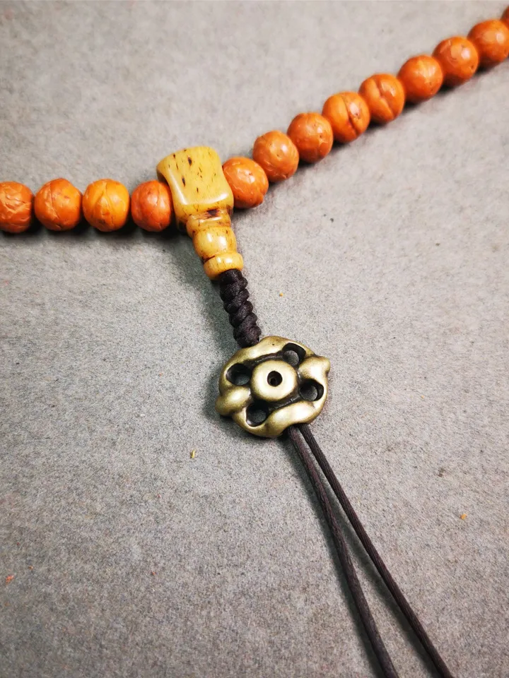 Gandhanra Handmade Tibetan Amulet,Vajra Pendant for Mala,Bag Hanging,Prayer Bead Accessories,0.7&quot; × 0.55&quot;