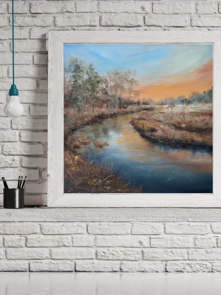 Landscape Original Painting Autumn Oil Wall Art Forest Artwork