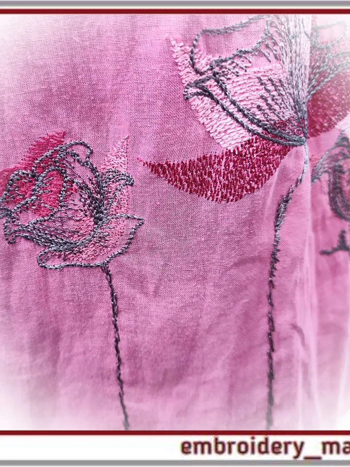 Set of 15 Machine Embroidery Floral Designs from Embroidery Manavi 05