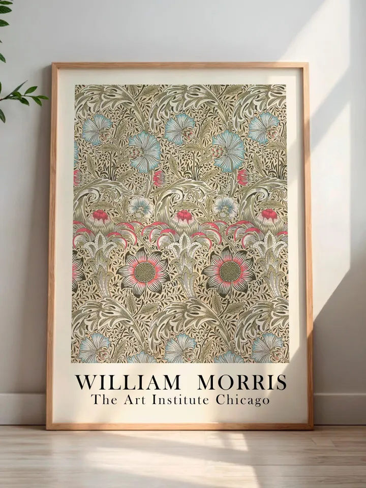 William Morris Wall Art, Vintage Botanical Print, Floral Poster Arts Decor, Digital Download, William Morris Print Digital Download 008