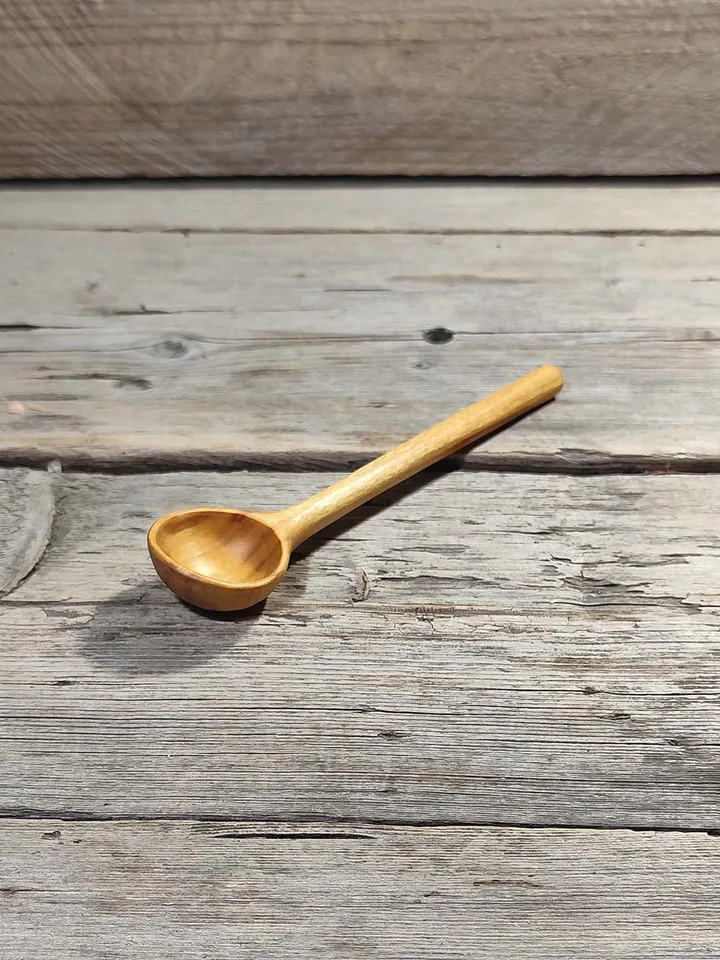 Handcrafted Willow Spoon, 9th Anniversary willow gift, Dessert Wooden Spoon, Tea Willow Wood Spoon