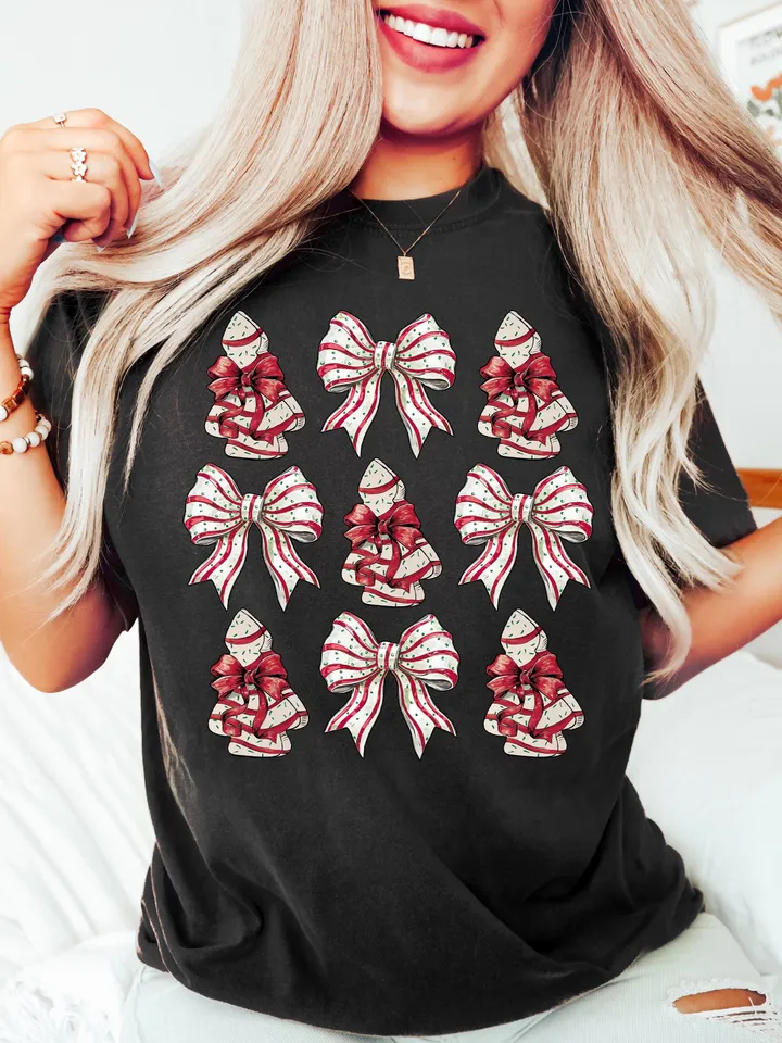 Coquette Christmas Tree Cake Png, Christmas Bow Png, Christmas Tree Cake Bow Png, Retro Holiday Png, Merry Christmas Png,Girly Christmas Png