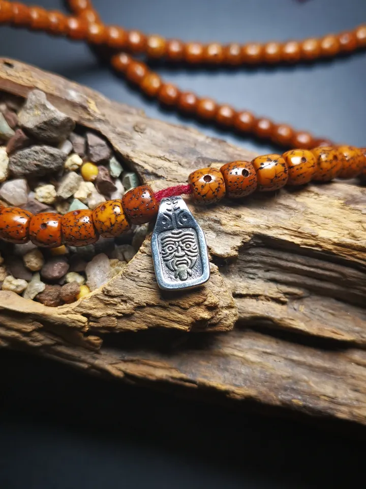 Gandhanra Handmade Buddhist Mala Counter Clip,Bum Counter Clip for Prayer Beads,Shri Devi,Drashi Lhamo,Zashi Lhamo Shape,Mala Accessories
