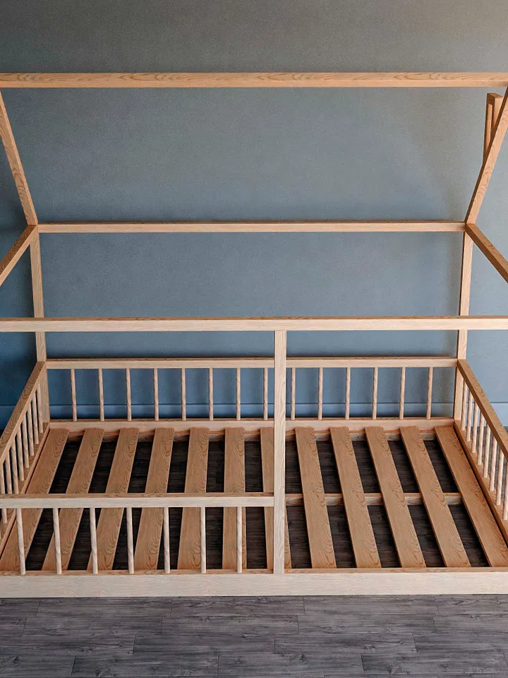 House Bed Plan, Full Size, DIY, PDF