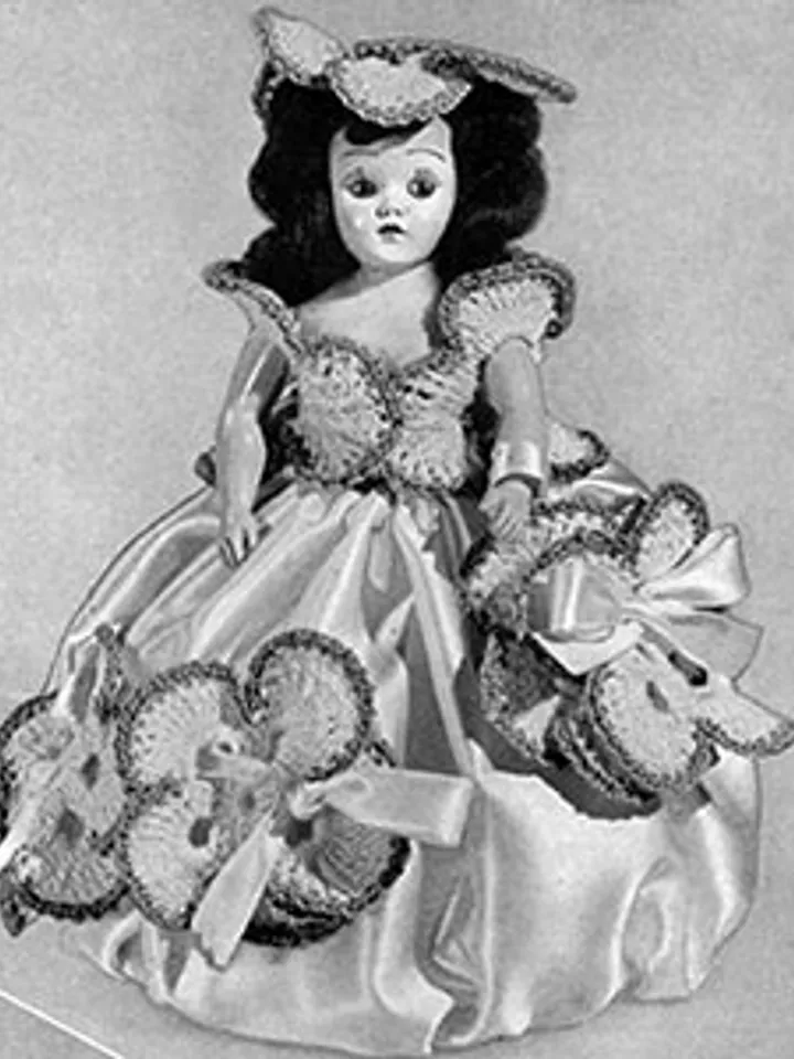 Vintage Crochet Pattern Dress for Doll Pansie Pin Cushion Doll Pattern Digital Download PDF