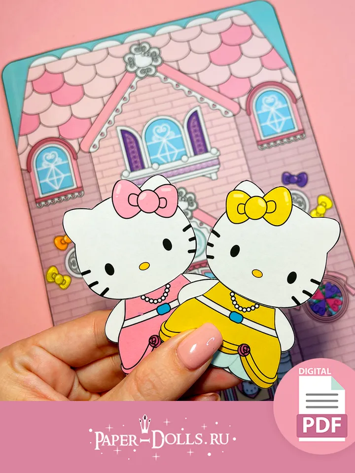 Hello Kitty Paper Doll with House in Album