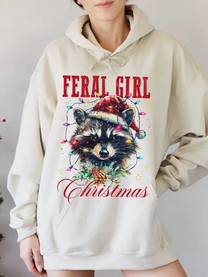 Feral Girl Christmas PNG, Christmas Png, Christmas Feral girl PNG, Feral Girl png, Retro Christmas png, Funny Christmas png, Png Designs