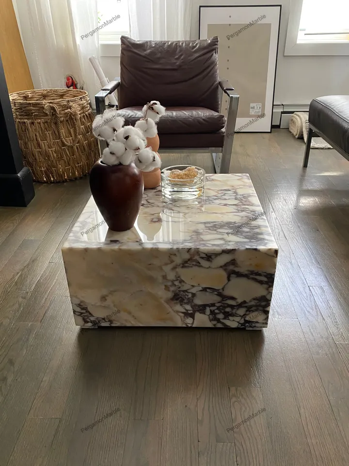 Marble Coffee Table, cube coffee table, block coffee table, handmade italian marble fast and free shipping