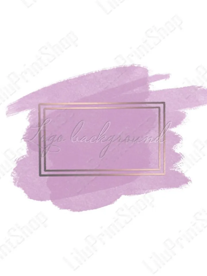 Pink Logo Background Png Pink brush stroke and rose gold frame logo design overlay. digital instant download