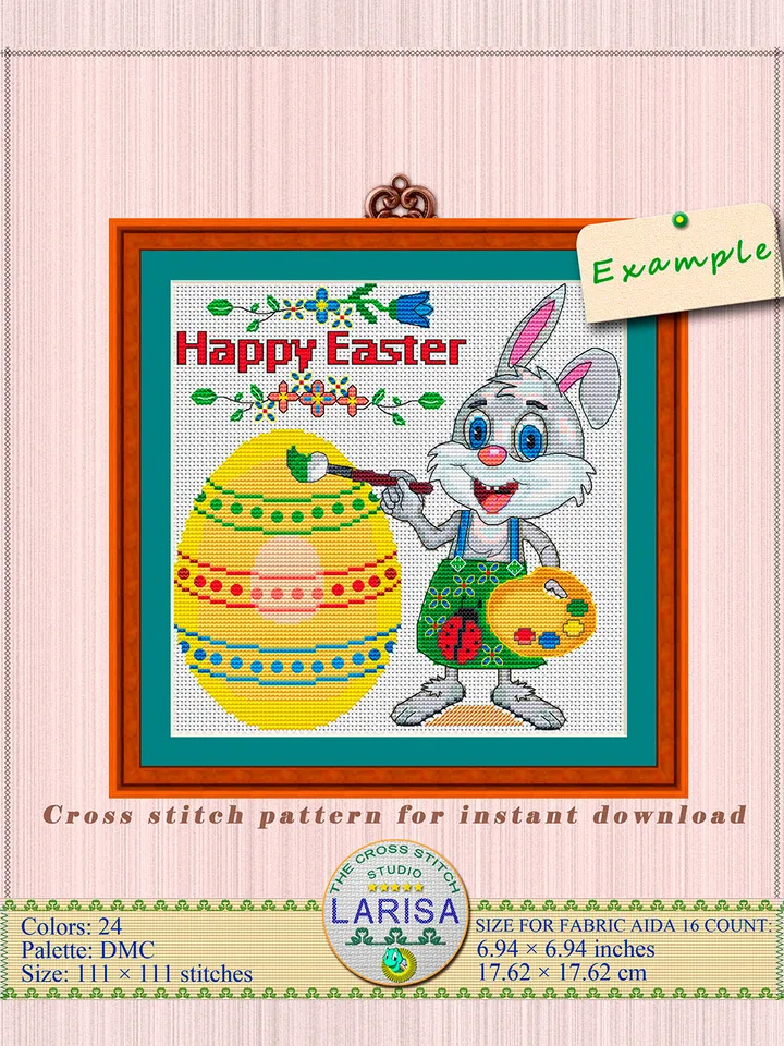 Easter Cross Stitch Pattern | Easter Egg