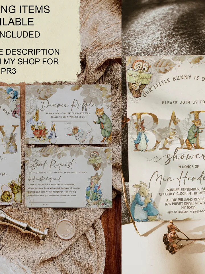 Peter Rabbit Baby Shower Games; Peter Rabbit Inspired; Printable Peter Rabbit Baby Shower Party Games; Peter Rabbit Shower Games; pr3