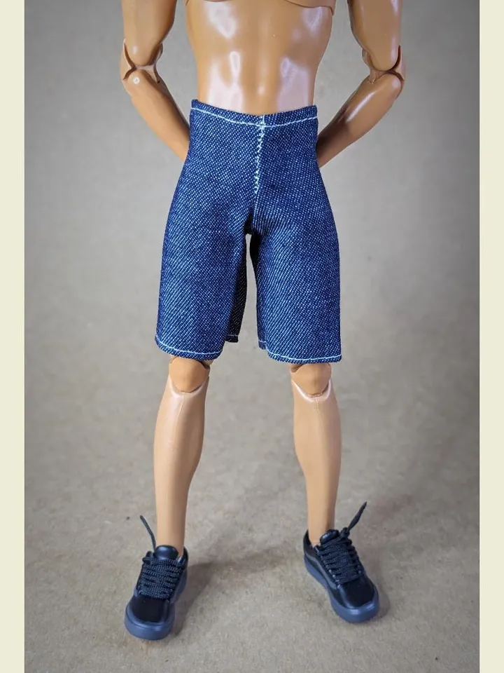 Blue shorts for 12 inch fashion male dolls