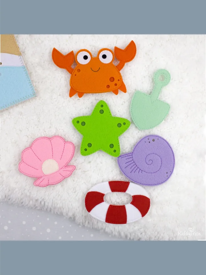 Beach - Felt Busy Book Page - Sewing Pattern