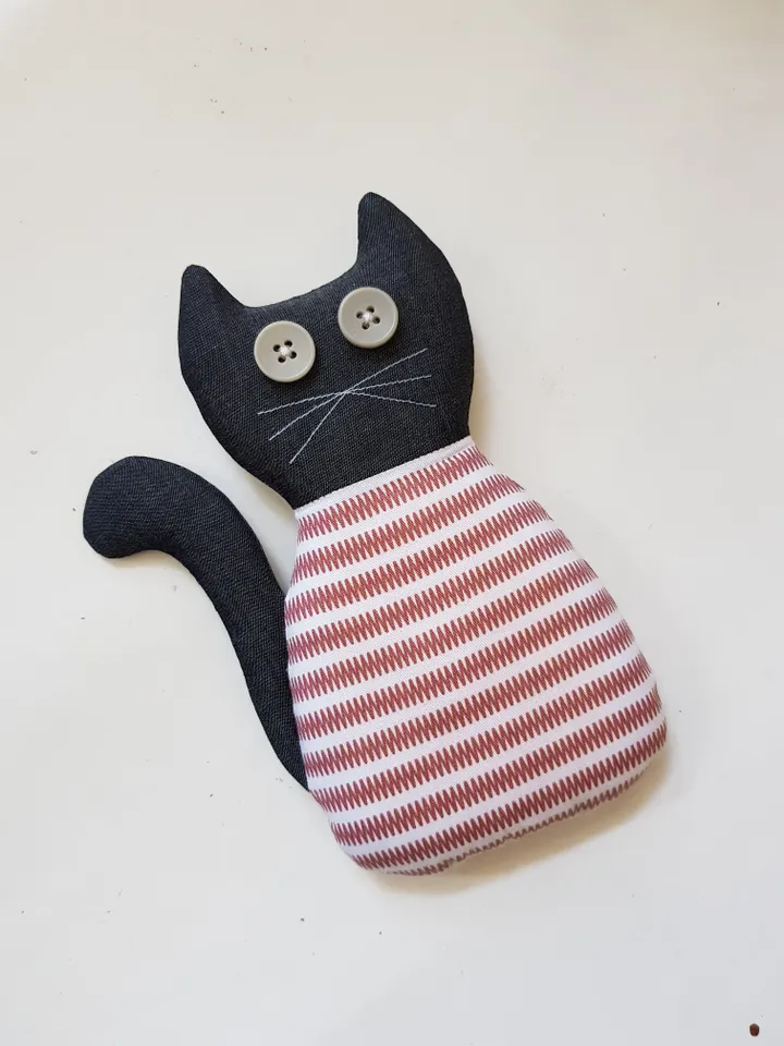 Cat sewing pattern PDF, tutorial in english, Halloween doll Pattern, Stuffed animal diy