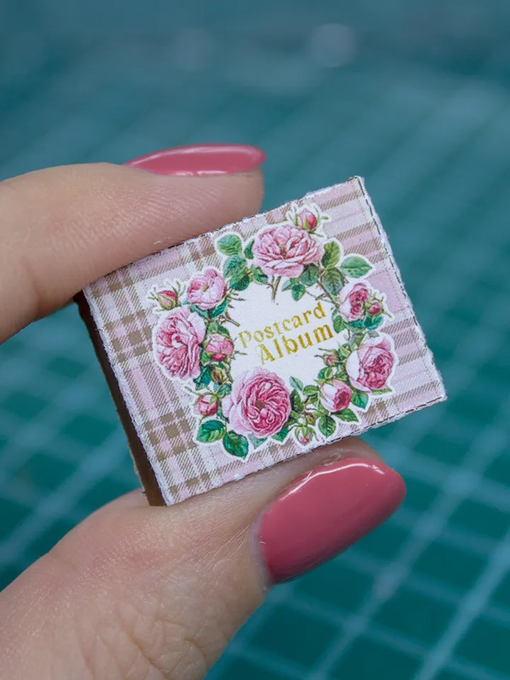 TEMPLATE Miniature Valentine's album for scrapbooking, 100+ cards and stickers for 1:12 scale dollhouse