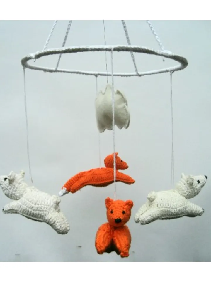 Foxes and bears mobile, Baby mobile, animal mobile, ZOO mobile, forest mobile, Thebabemuse