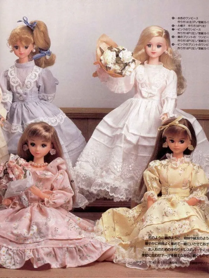 Clothes for Fashionable Dolls Japanese Magazine Sewing Pattern Wardrobe Clothes for Dolls Digital Download PDF
