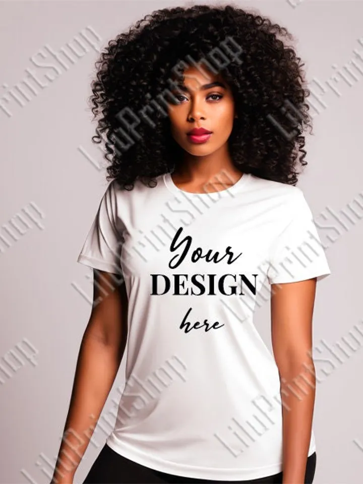 Woman Shirt model Mockup JPG White tshirt mock up flat lay. lifestyle model shirt mockup, t shirt mockup digital Instant download