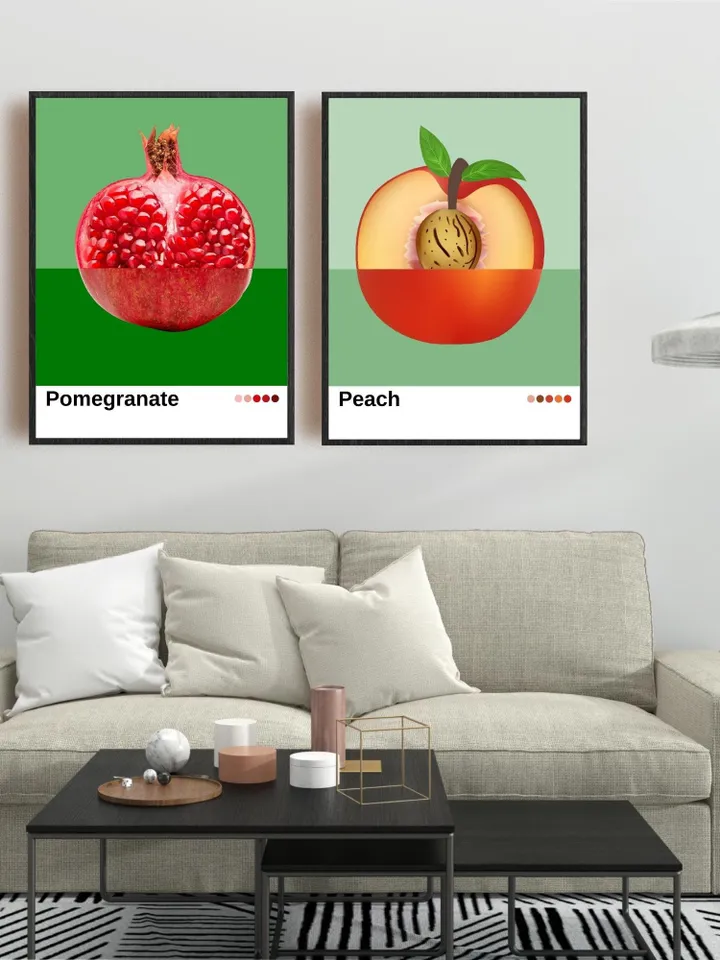 Kitchen wall art Set of 11 Fruits Prints Set Dining Room Wall Decor Minimalist Printable Art Modern Kitchen Decor Digital poster