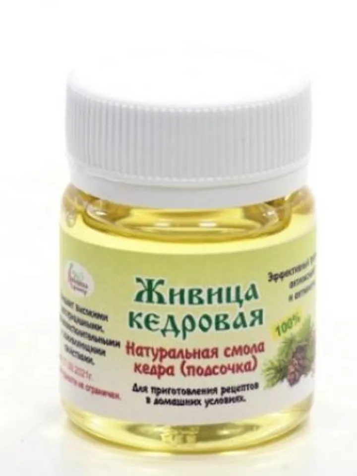 Diveevskaya Health Resort Cedar Oleoresin natural cedar resin (podsochka), 50 ml, Siberian cedar resin