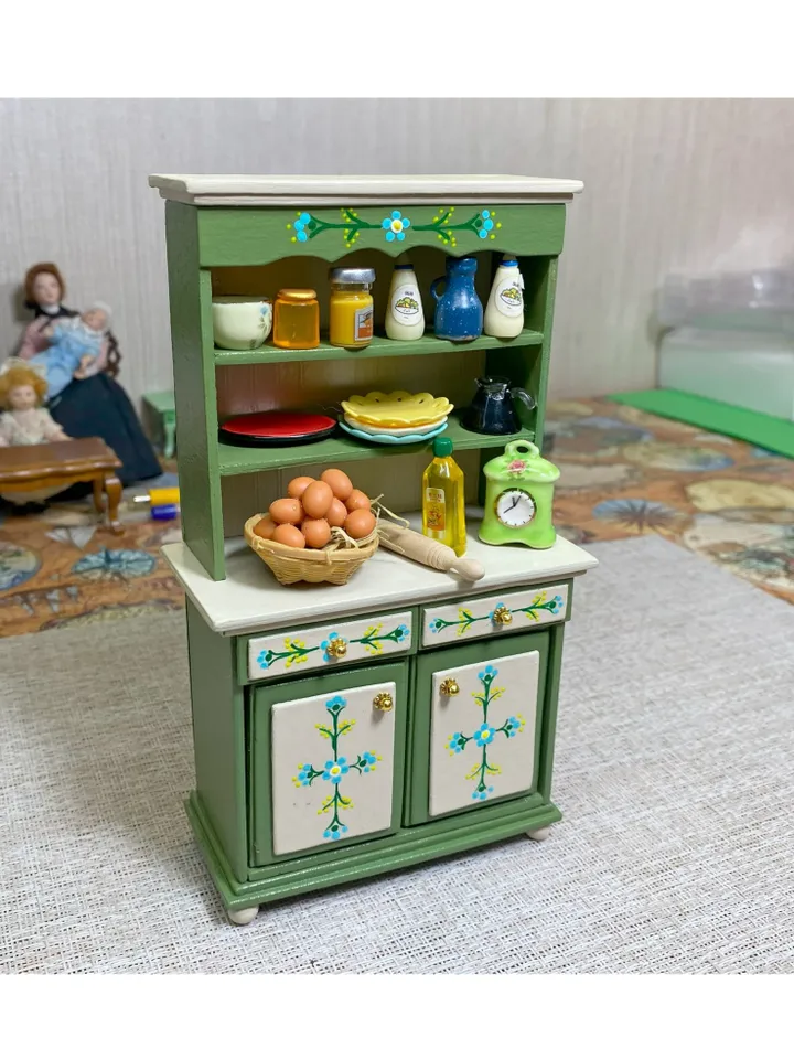 Kitchen furniture for a dollhouse. 1:12. Furniture for dolls. Dollhouse miniature.