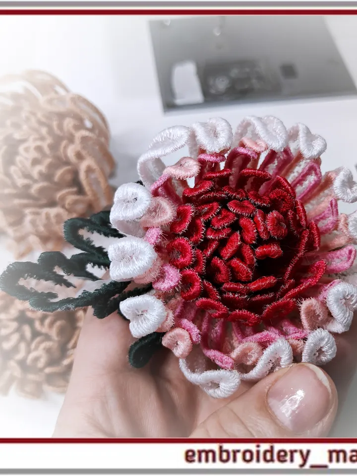 Set of designs Chrysanthemum flower Embroidery in the hoop from Embroidery Manavi 05