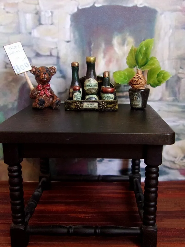 Teddy bear for Halloween. 1:12. Miniature dollhouse. Halloween gift. Handmade. Funny teddy bears for Halloween