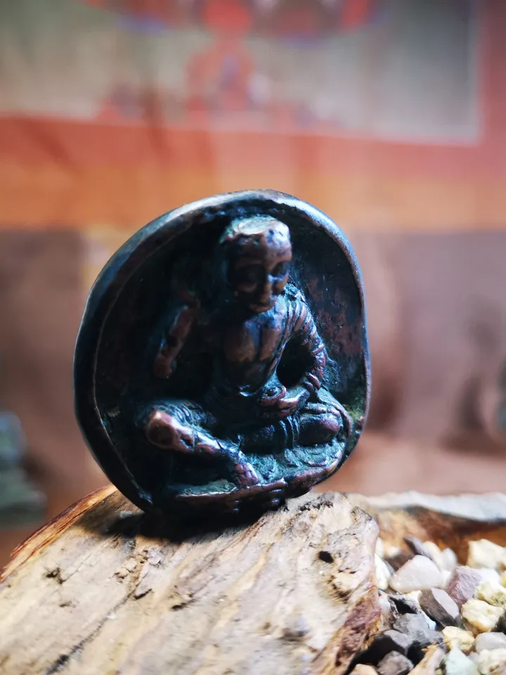 Gandhanra Acient Small Jetsun Milarepa Statue From Kathok Monastery,80 years old