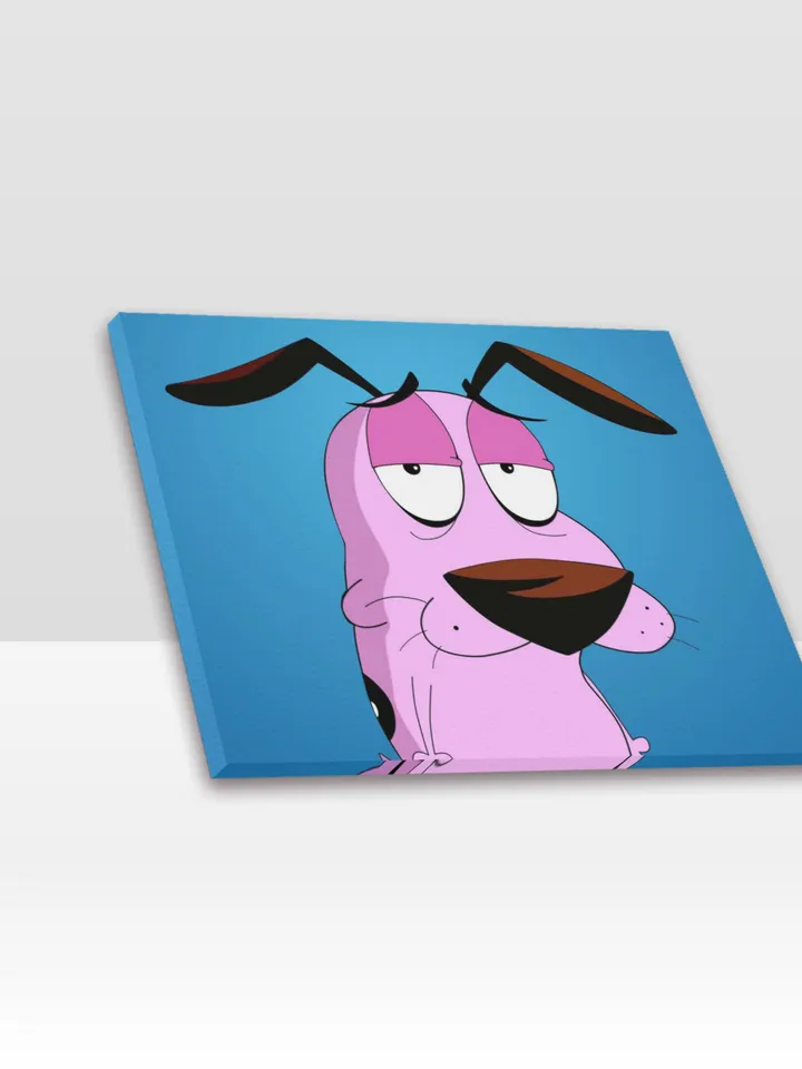 Courage The Cowardly Dog Frame Canvas Print