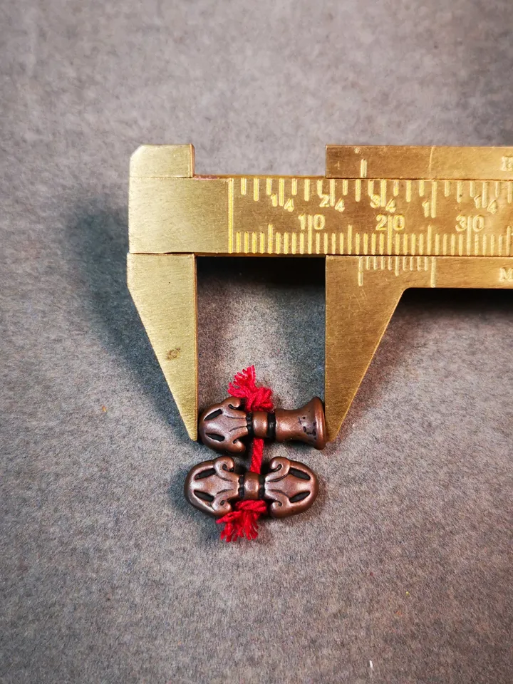 Gandhanra Handmade Tibetan Amulet Pendant,Mini Vajra and Dorje Bell, Mala Marker Bead Accessories, Made of Red Copper