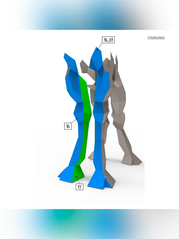 Welding Project Plans Drawings Giraffe (DXF, PDF)