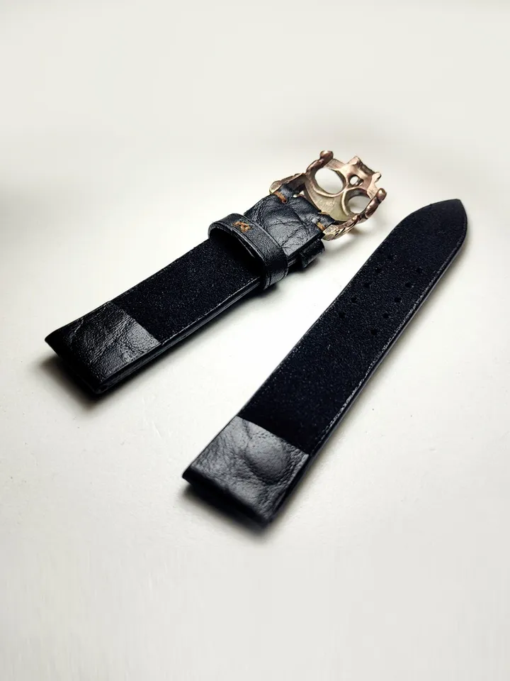 Watch strap bronze skull buckle