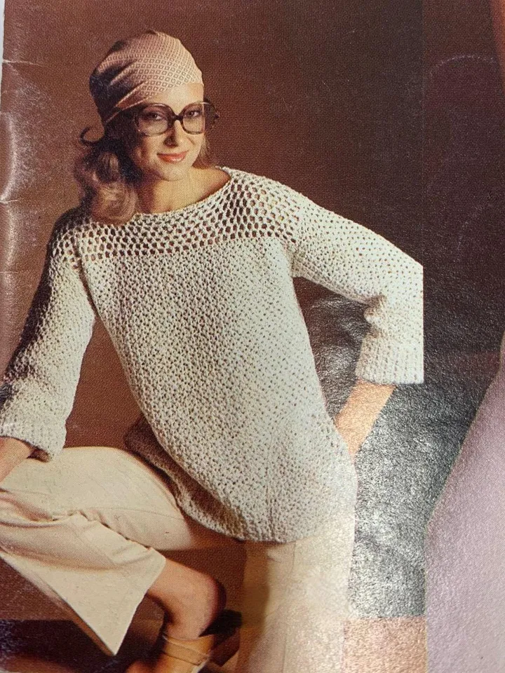 Crochet sweater pattern/ crochet pattern tunic women /ladies tunic and purse