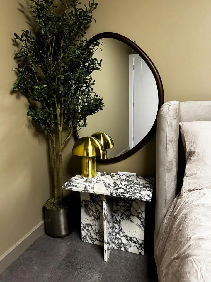 Rectangle model calacatta viola side table, end table, free shipping, handmade, choose your own stone