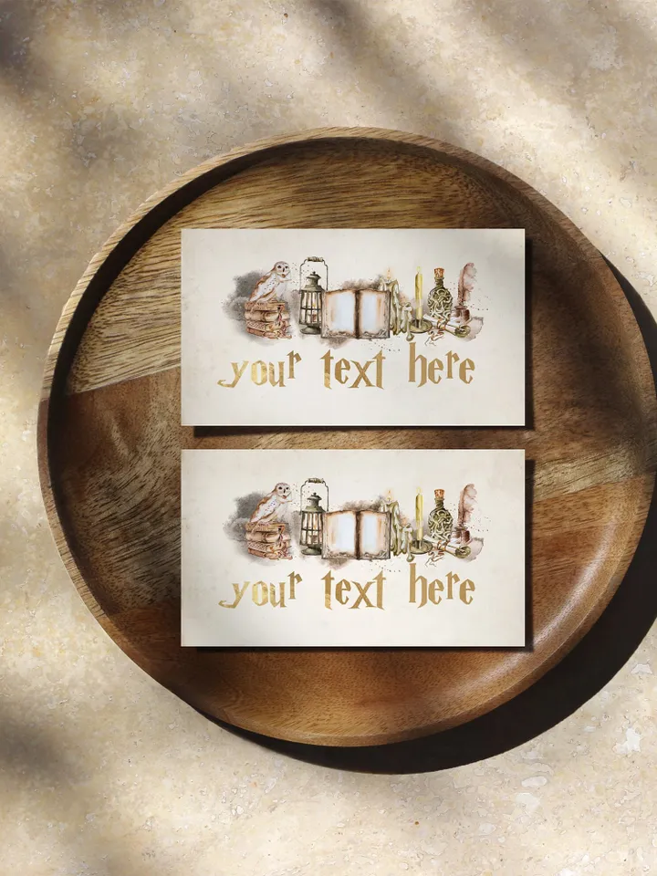 Editable Food Label Wizard Birthday Party; Magic School Birthday; Printable food label; Magical Party Decoration; Wizarding World carD WMS12