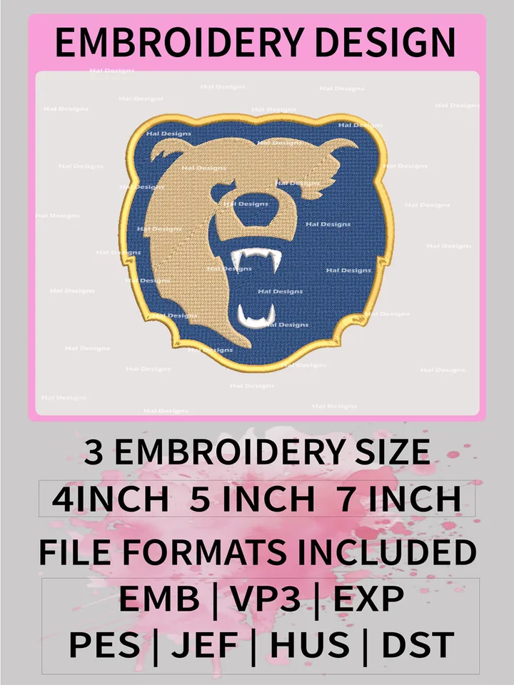NCAA Morgan State Bears Embroidery File, 3 Sizes, 6 Formats, NCAA Machine Embroidery Design, NCAA Logo, NCAA Teams