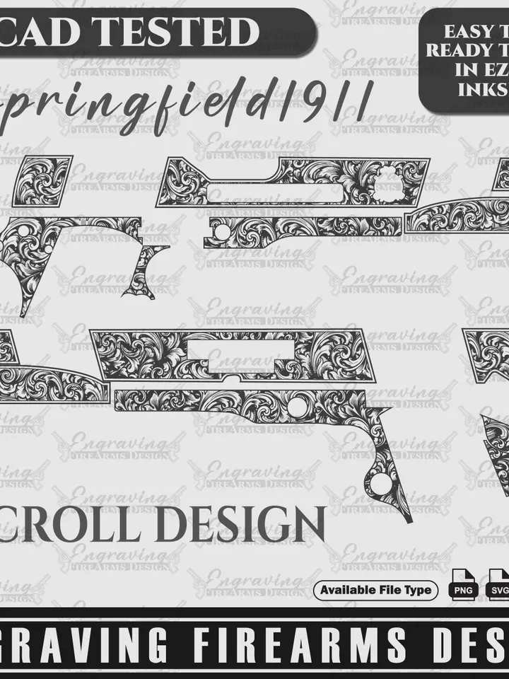 Engraving Firearms Design Springfield1911 Scroll Design